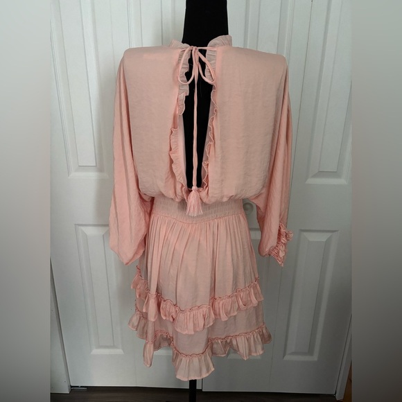 Vestique Peach Ruffles Mini Dress - Size Medium - Picture 2 of 5